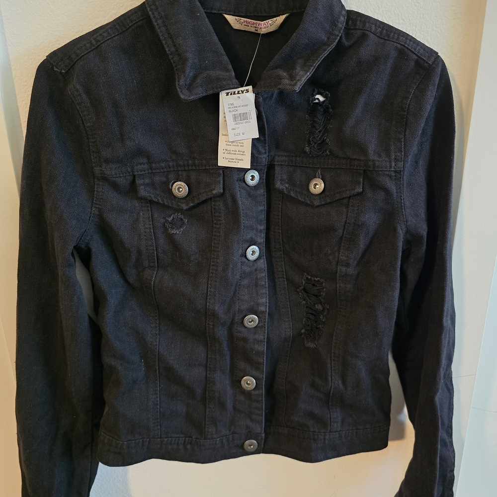 Highway Jeans Charcoal Distressed Jacket